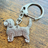 Basset G/V Keyring | Nickel Silver | Alden Arts