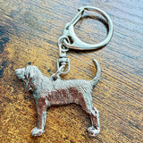 Bloodhound Keyring | Nickel Silver | Alden Arts