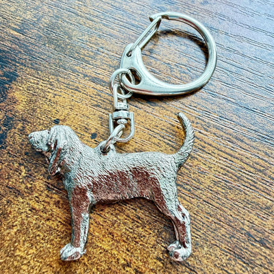 Bloodhound Keyring | Nickel Silver | Alden Arts
