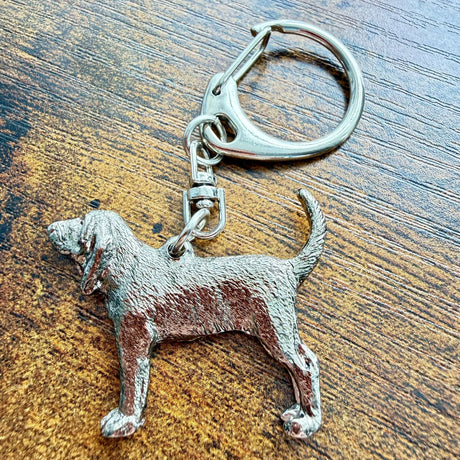 Bloodhound Keyring | Nickel Silver | Alden Arts