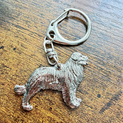 Bernese Mountain Dog Keyring | Nickel Silver | Alden Arts