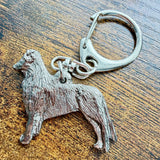 Border Collie Keyring | Nickel Silver | Alden Arts