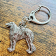 Borzoi Keyring | Nickel Silver | Alden Arts