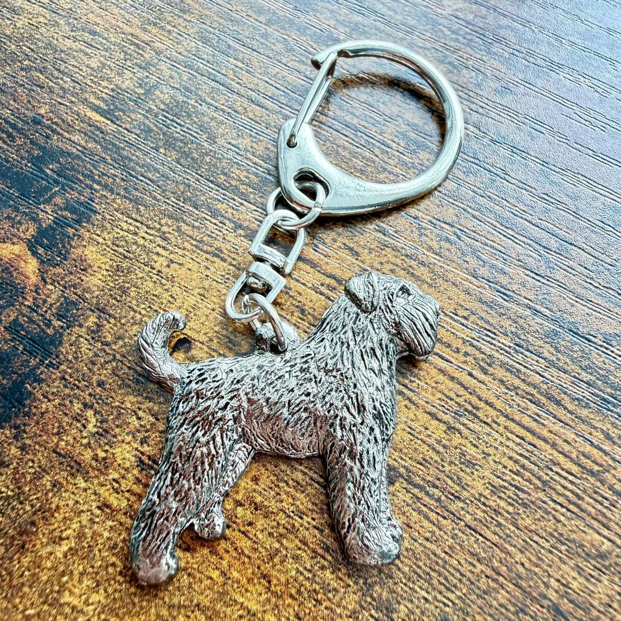 Bouvier Keyring | Nickel Silver | Alden Arts