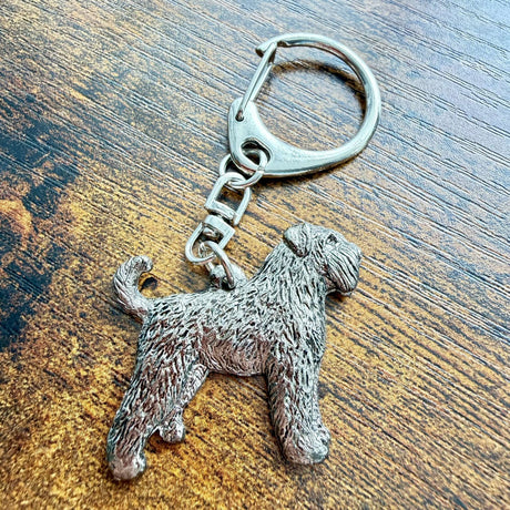 Bouvier Keyring | Nickel Silver | Alden Arts