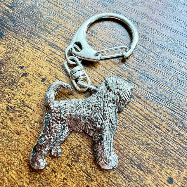 Black Russian Terrier Keyring | Nickel Silver | Alden Arts