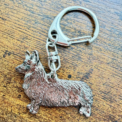 Corgi Pembrokeshire Keyring | Nickel Silver | Alden Arts