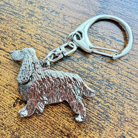 Cocker Spaniel Keyring | Nickel Silver | Alden Arts