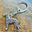 Deerhound Keyring | Nickel Silver | Alden Arts
