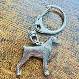 Dobermann Keyring | Nickel Silver | Alden Arts