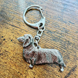 Dachshund Smooth Hair Keyring | Nickel Silver | Alden Arts