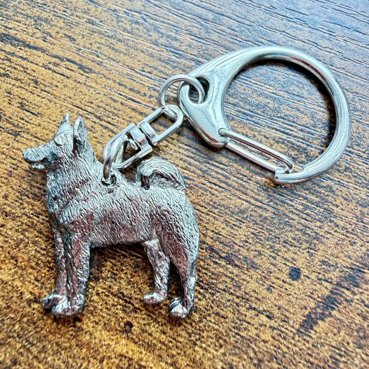Elkhound Keyring | Nickel Silver | Alden Arts