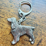 Field Spaniel Keyring | Nickel Silver | Alden Arts