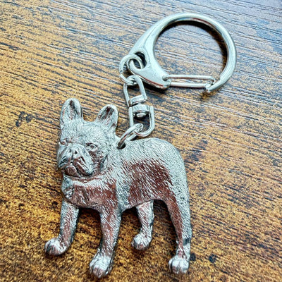 French Bulldog Keyring | Nickel Silver | Alden Arts