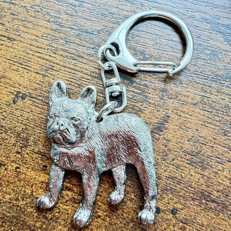 French Bulldog Keyring | Nickel Silver | Alden Arts
