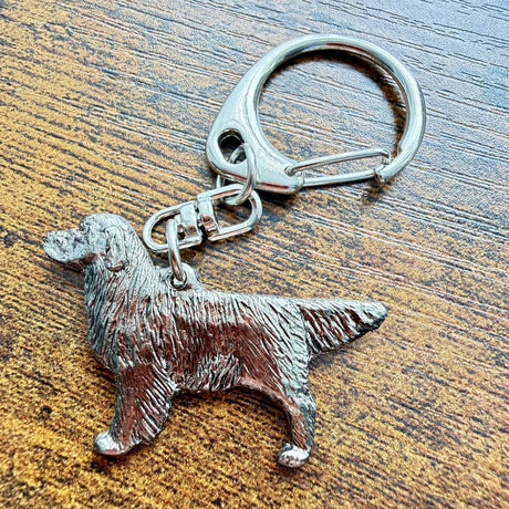 Golden Retriever Keyring | Nickel Silver | Alden Arts