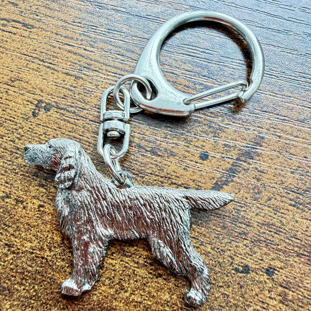 Gordon Setter Keyring | Nickel Silver | Alden Arts
