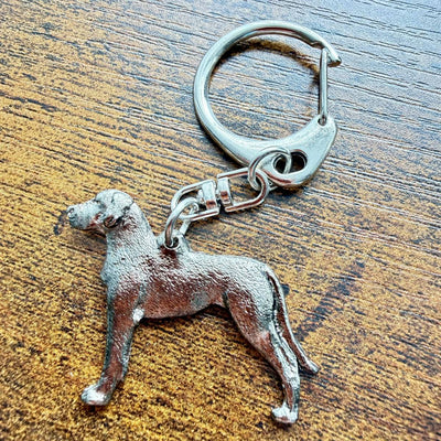 Great Dane Keyring | Nickel Silver | Alden Arts