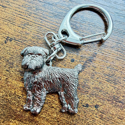 Griffon Rough Keyring | Nickel Silver | Alden Arts