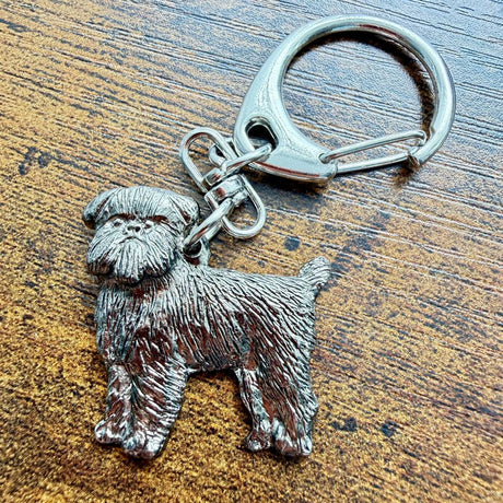 Griffon Rough Keyring | Nickel Silver | Alden Arts