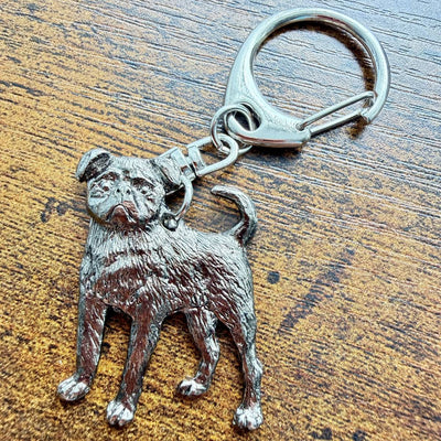 Griffon Smooth Keyring | Nickel Silver | Alden Arts