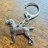 German Wire Hair Pointer Keyring | Nickel Silver | Alden Arts