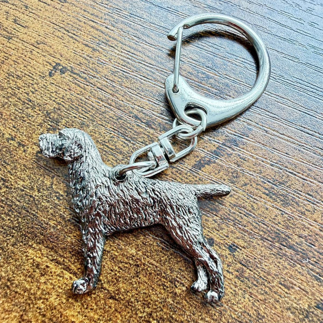 German Wire Hair Pointer Keyring | Nickel Silver | Alden Arts