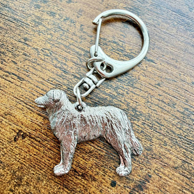 Hovawart Keyring | Nickel Silver | Alden Arts