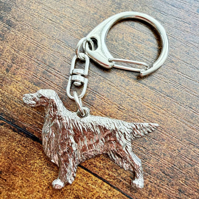 Irish Setter Keyring | Nickel Silver | Alden Arts