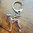 Italian Greyhound Keyring | Nickel Silver | Alden Arts