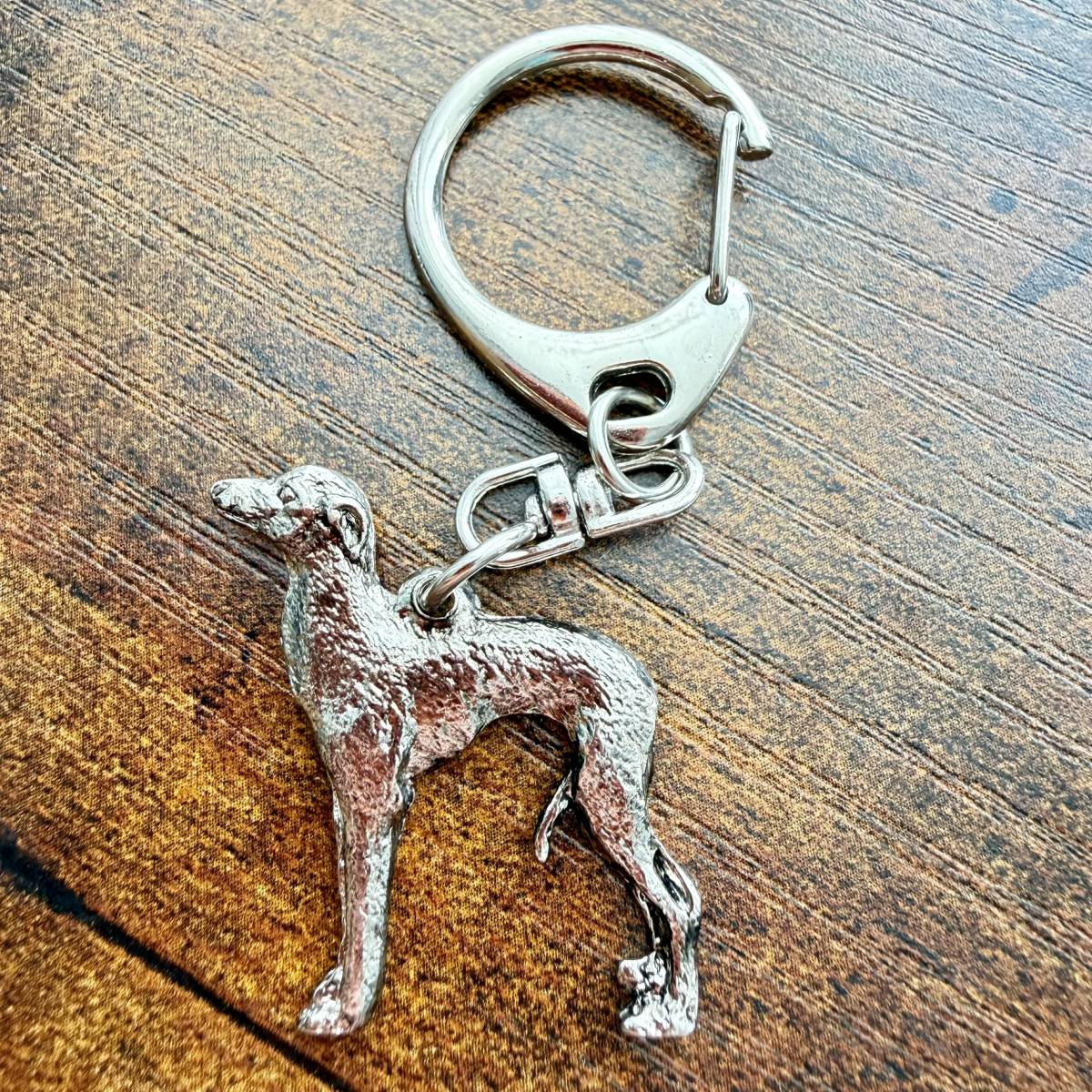 Italian Greyhound Keyring | Nickel Silver | Alden Arts