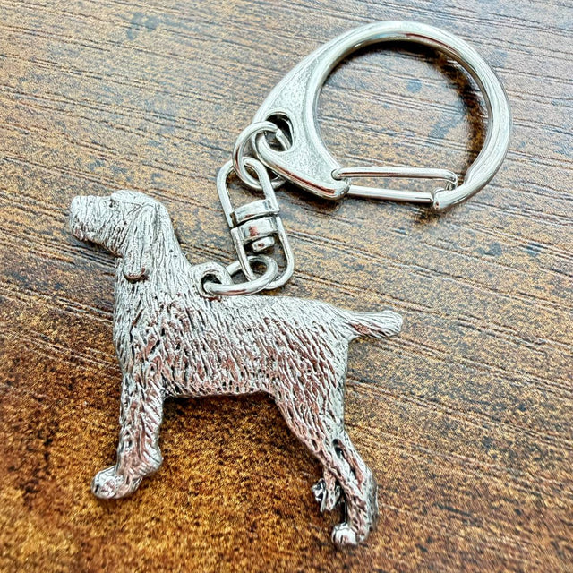 Italian Spinone Keyring | Nickel Silver | Alden Arts