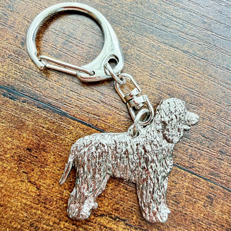 Irish Water Spaniel Keyring | Nickel Silver | Alden Arts