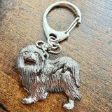 Japanese Chin Keyring | Nickel Silver | Alden Arts