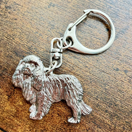 King Charles Spaniel Keyring | Nickel Silver | Alden Arts