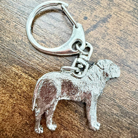 Mastiff Keyring | Nickel Silver | Alden Arts