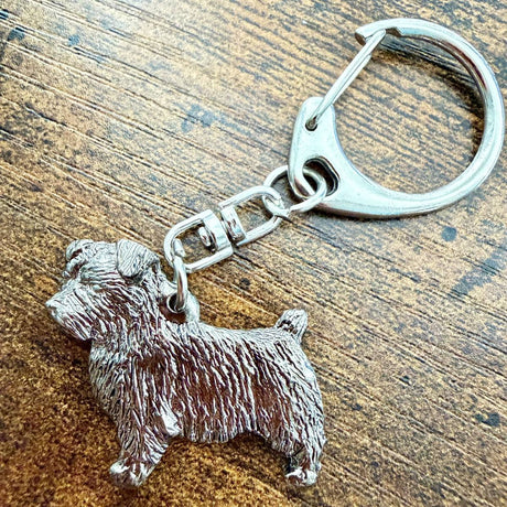 Norfolk Terrier Keyring | Nickel Silver | Alden Arts