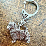 Norwich Terrier Keyring | Nickel Silver | Alden Arts