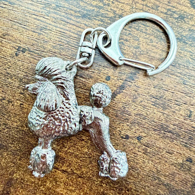 Poodle Continental Cut Keyring | Nickel Silver | Alden Arts