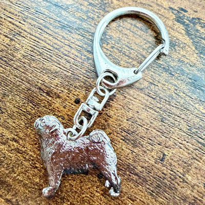 Pug Keyring | Nickel Silver | Alden Arts