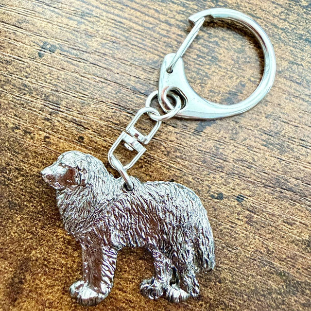 Pyrenean Mountain Dog Keyring | Nickel Silver | Alden Arts