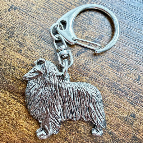 Rough Collie Keyring | Nickel Silver | Alden Arts