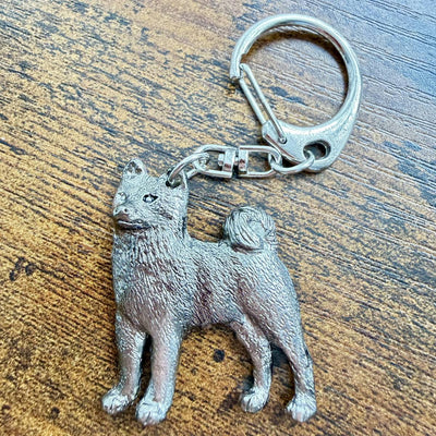 Shiba Inu Keyring | Nickel Silver | Alden Arts