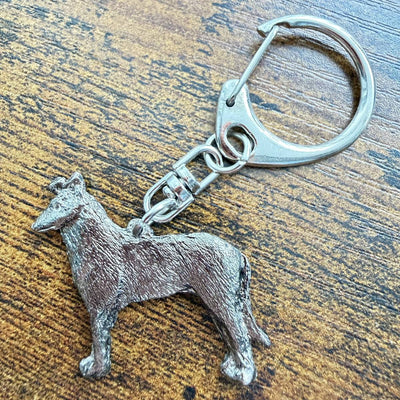 Smooth Collie Keyring | Nickel Silver | Alden Arts