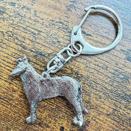 Smooth Collie Keyring | Nickel Silver | Alden Arts