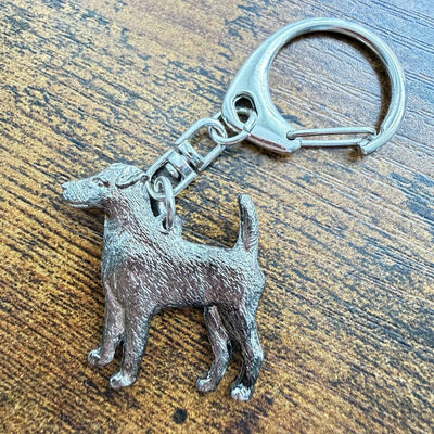 Smooth Fox Terrier Keyring | Nickel Silver | Alden Arts
