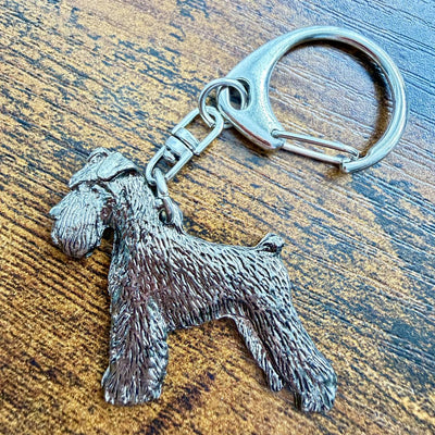 Schnauzer Miniature Keyring | Nickel Silver | Alden Arts
