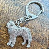 St Bernard Keyring | Nickel Silver | Alden Arts
