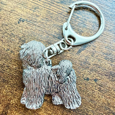 Tibetan Terrier Keyring | Nickel Silver | Alden Arts