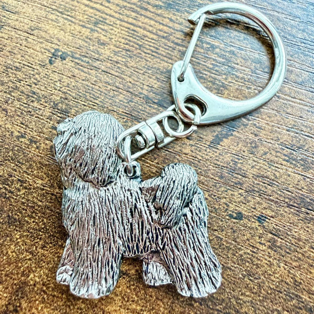 Tibetan Terrier Keyring | Nickel Silver | Alden Arts